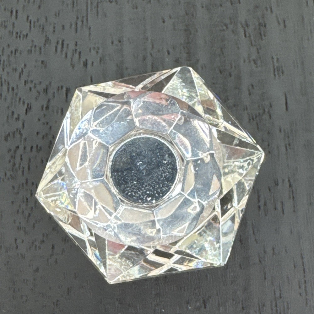 Oleg Cassini Lot Of 3 Crystal Small Perfume Bottle Glass Dauber Geometric Shape - Picture 6 of 16